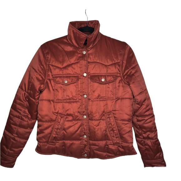 Tommy Hilfiger Jackets & Blazers - Tommy Jeans Jacket Size M Puffer Long Sleeve VTG Button Up Red Collared Women's
